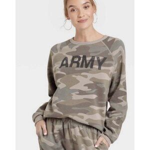 Army Camouflage Sweatshirt XXL U.S. Army Camo Crewneck